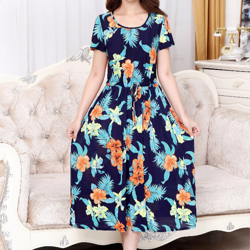 Summer style Dress 2018 Plus Size Short Sleeve -5XL Women Dress Casual Milk silk sundress Printing O-Neck Vestidos de Festa, 22
Summer style Dress 2018 Plus Size Short Sleeve -5XL Women Dress Casual Milk silk sundress Printing O-Neck Vestidos de Festa, 22