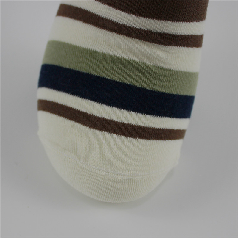 Fashion Colorful Socks Men Hit Color Stripes big dot Jacquard filled optic combed Cotton Male Sock business sock 5 pairs/Lot