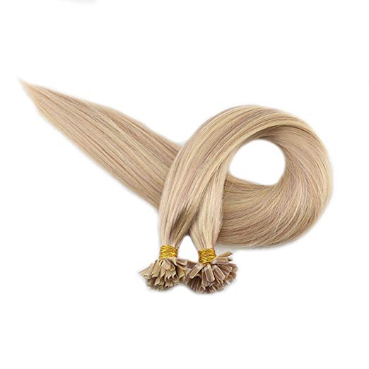 Evermagic High quality Remy Hair Extensions Human Hair U Tip Keratin 18/613#Color Nail Tip Extensions