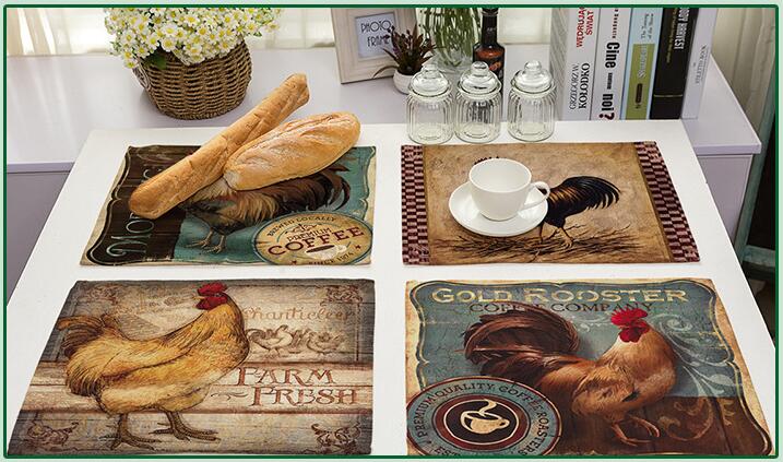 Traditional Rooster Print Cotton Flax Heat Insulating Table Mattress Western-style Food laying Table Pads Cloth Dining Mat MYJ 064
Traditional Rooster Print Cotton Flax Heat Insulating Table Mattress Western-style Food laying Table Pads Cloth Dining Mat MYJ 064