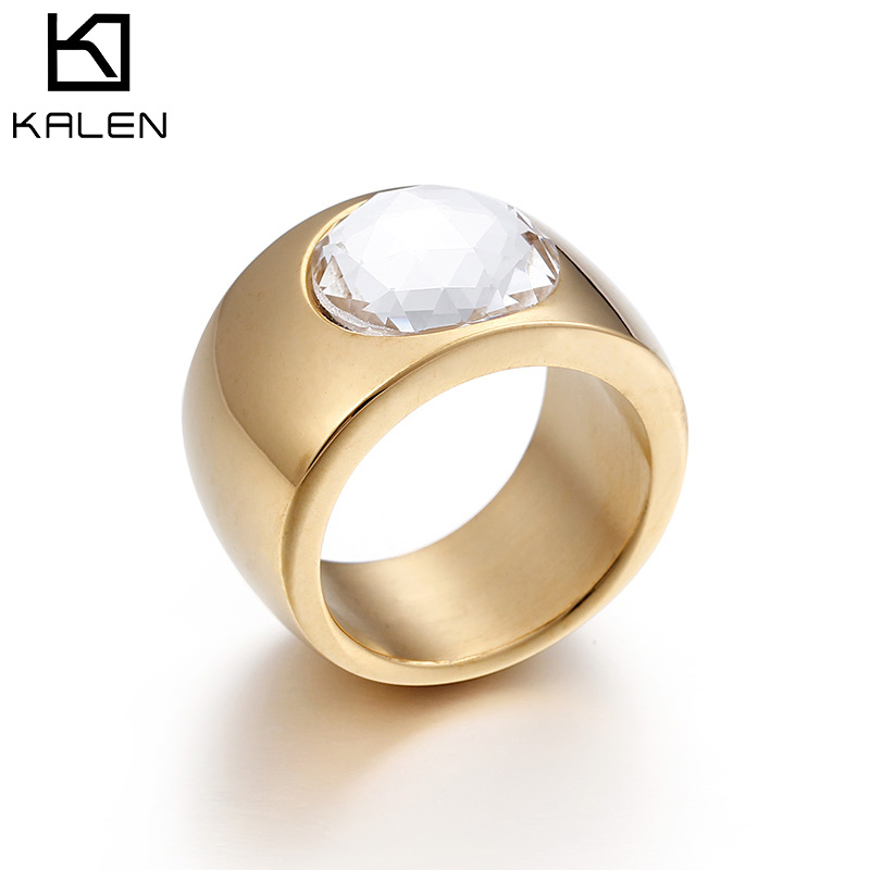 Rings For Women Wholesale 3 Color Large 10mm Width 316 Steel Silver/Gold/Rose Gold Zircon KALEN (US Size #6 To #9)
Rings For Women Wholesale 3 Color Large 10mm Width 316 Steel Silver/Gold/Rose Gold Zircon KALEN (US Size #6 To #9)