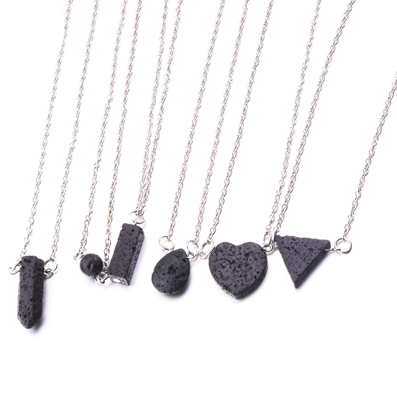 Gold/Silver Color trilateral/drop Black Lava necklace Stone Beads Aromatherapy Essential Oil Perfume Diffuser Pendant Necklace Jewelry Women
Gold/Silver Color trilateral/drop Black Lava necklace Stone Beads Aromatherapy Essential Oil Perfume Diffuser Pendant Necklace Jewelry Women