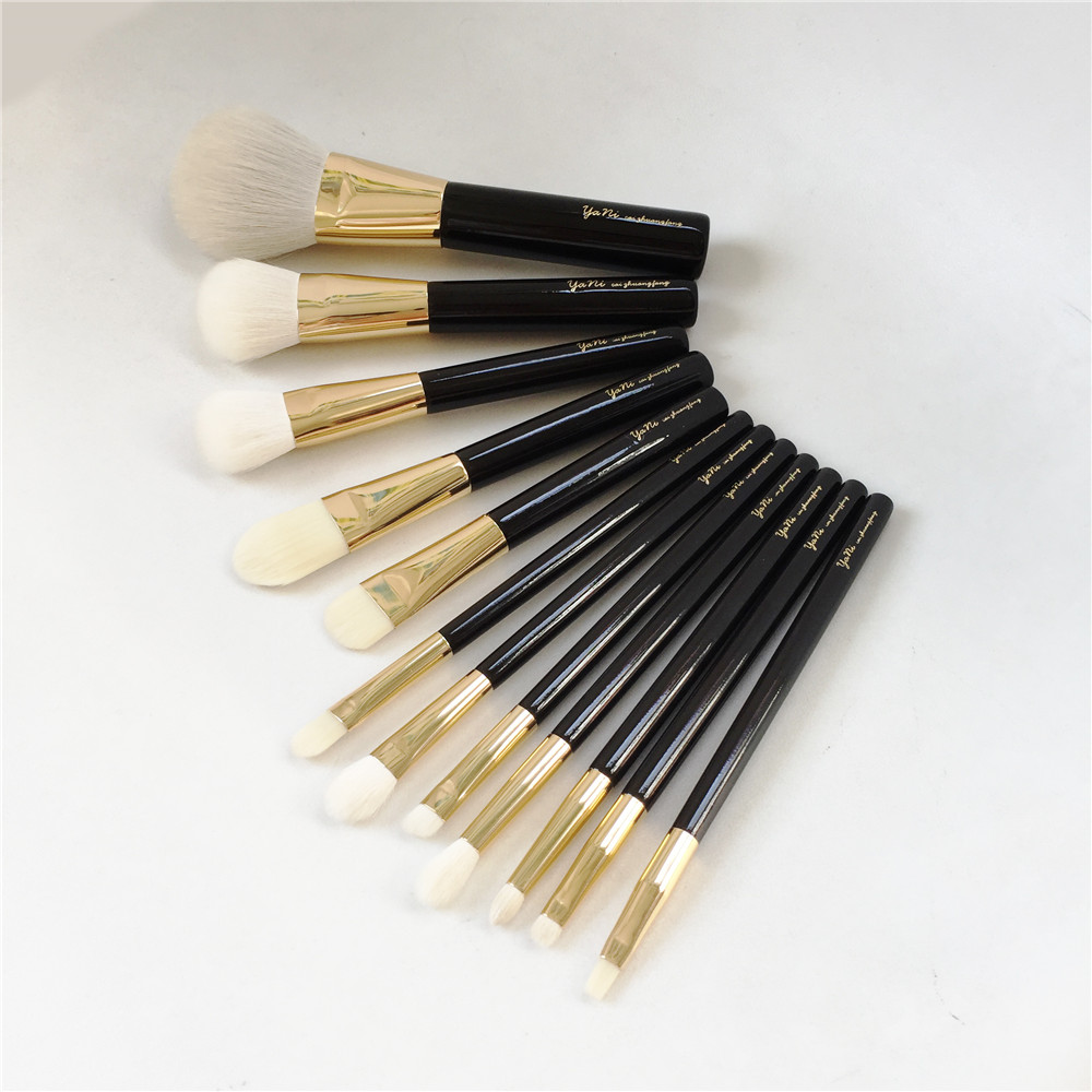 yani TF-SERIES 12-Brushes Complete Set - Quality Goat Hair Bronzer Cheek Cream Foundation Eyeshadow Concealer Lip Blending Makeup Brushes z250527VVH0