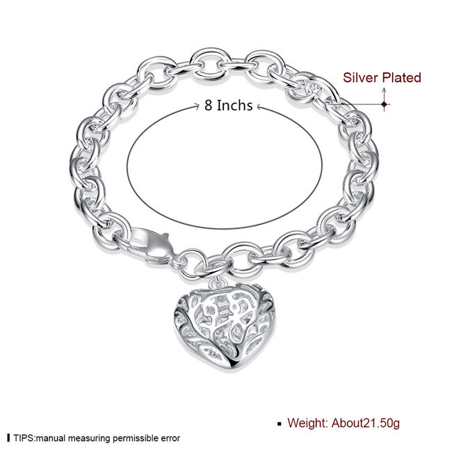 Stereoscopic THICK BRACELET sterling silver plated bracelet SPB269; New arrival men and women 925 silver bracelet Link, Chain
