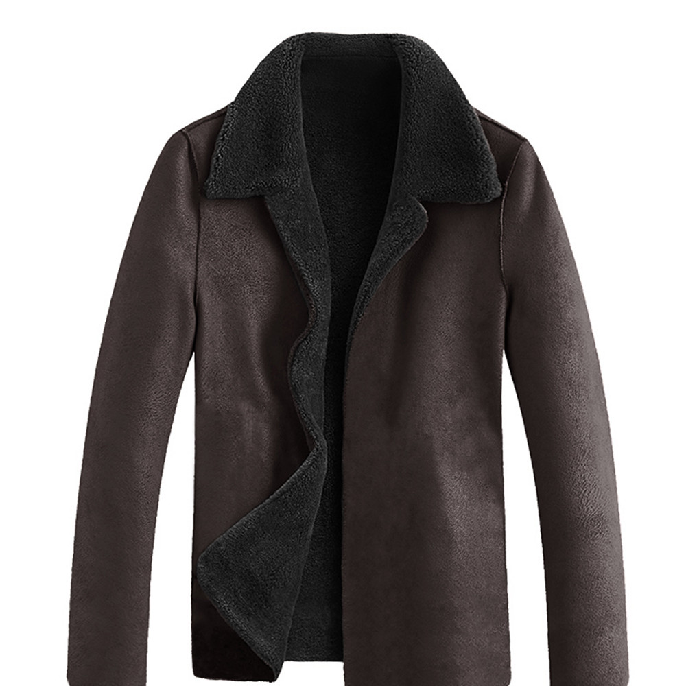 Mens Winter Medium Length Woollen Jacket Thickened Detached Coat 10.31