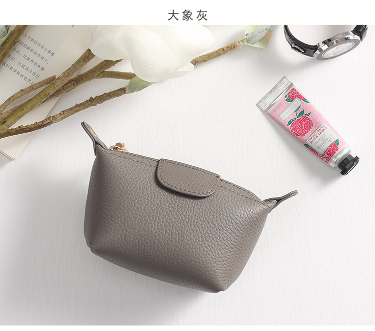 Female head layer cowhide zipper small square bag coin key ring mini dumpling bag zero money bag, Grey
Female head layer cowhide zipper small square bag coin key ring mini dumpling bag zero money bag, Grey