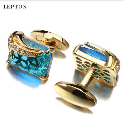 Low-key Luxury Blue Glass Cufflinks for Mens Lepton Brand High Quality Square Crystal Cufflinks Shirt Cuff Links Relojes Gemelos
Low-key Luxury Blue Glass Cufflinks for Mens Lepton Brand High Quality Square Crystal Cufflinks Shirt Cuff Links Relojes Gemelos