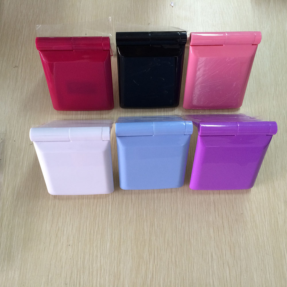 Led Makeup With 8 LED Lamps Cosmetic Folding Portable Compact Pocket Hand Mirror Make Up Under Lights