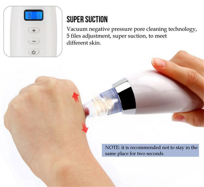 Facial Pore Vacuum Blackhead Remover Machine Electric Acne Extractor Blackhead Blemish Removers Machine Maquina Removedora De Espinillas Wholesale