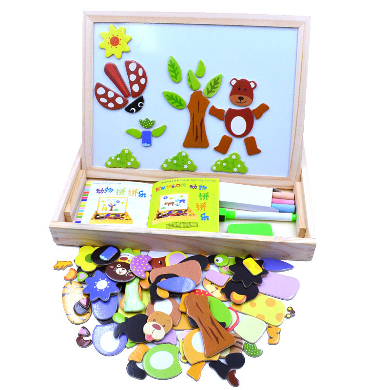 Multifunctional Wooden Chalkboard Animal Magnetic Puzzle Whiteboard Blackboard Drawing Easel Board Arts Toys for Children Kids Wholesale
Multifunctional Wooden Chalkboard Animal Magnetic Puzzle Whiteboard Blackboard Drawing Easel Board Arts Toys for Children Kids Wholesale