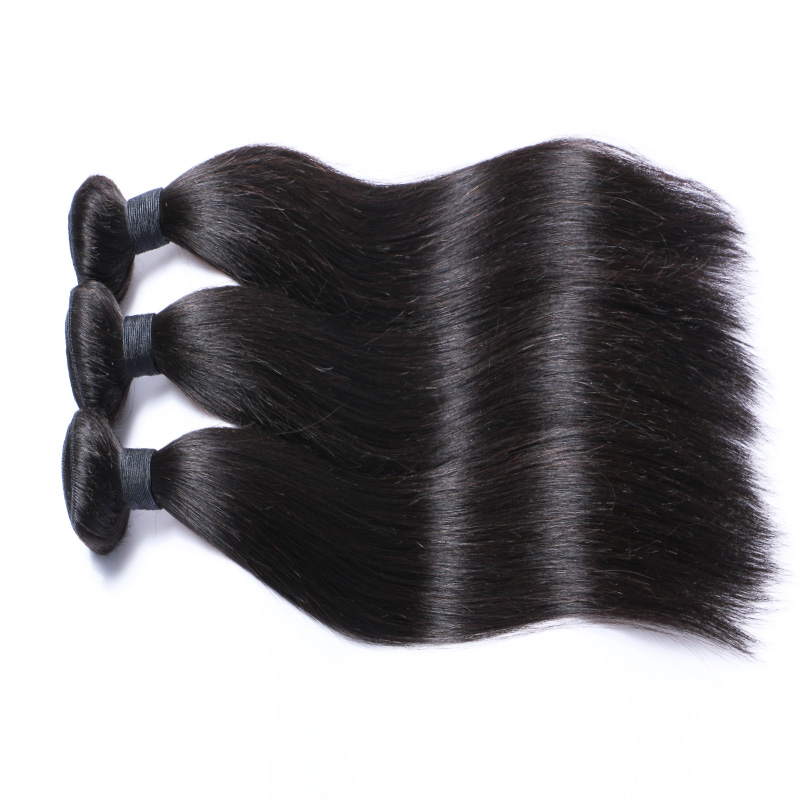 8A Brazilian Virgin Hair With Closure Extensions 3 Bundles Brazilian Straight Hair With 13x4 Lace Closure Unprocessed Remy Human Hair Weave