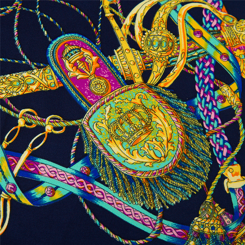 Small Women 100% Silk Square Print Scarf Retro Satin Foulard Femme Echarpe Ladies Neck Scarves 60*60CM Wholesale