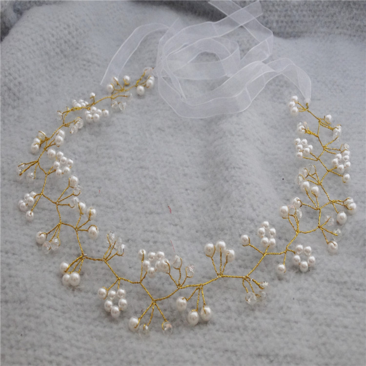 Wedding Bridal Headpieces Bridesmaid Silver Handmade Rhinestone Pearl Hairband Headband Gold Silver Red Hair Accessories Fascinators