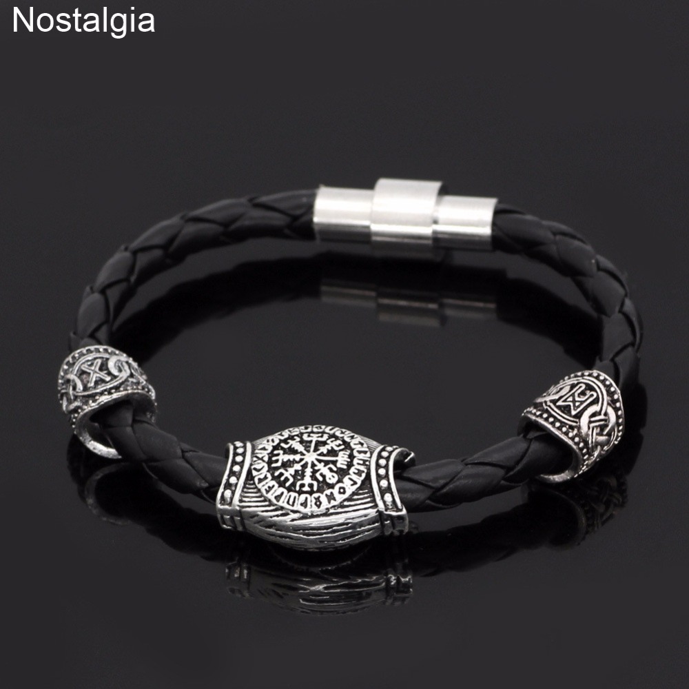 Nostalgia Viking Vegvisir Symbol Retro Compass Runes Beads Love Magnetic Bracelet Vikingos Accessories Mens Womens Bangle
Nostalgia Viking Vegvisir Symbol Retro Compass Runes Beads Love Magnetic Bracelet Vikingos Accessories Mens Womens Bangle