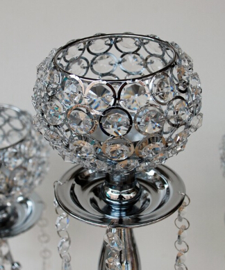 Candle Holders Crystal Globe 5 Lights Candelabra Holder Luxurious Centerpiece For Wedding Party Decoration Supplies