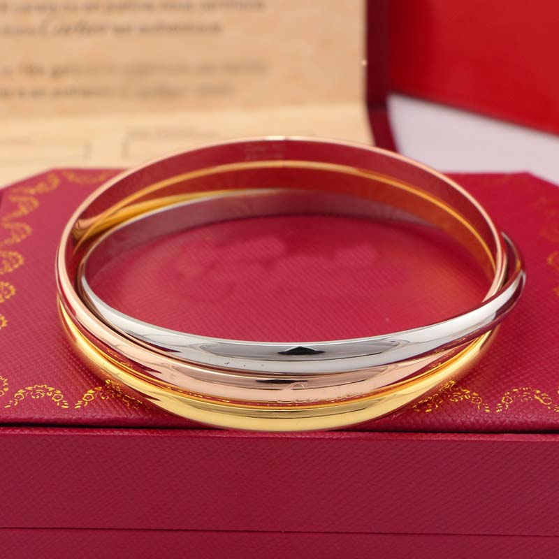 Women Wedding Bangles 316L Stainless Steel Bracelets Tricyclic Three-color Bangle Bracelet 18KGP Rose Gold Plated New Hot, Black
Women Wedding Bangles 316L Stainless Steel Bracelets Tricyclic Three-color Bangle Bracelet 18KGP Rose Gold Plated New Hot, Black