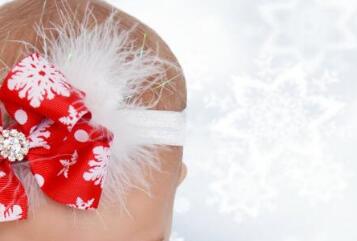 Christmas Baby Girls Bow Feather Headband Party Xmas Toddler Infant Kids Hair Band Headwear Hair Accessories hair hoop presents