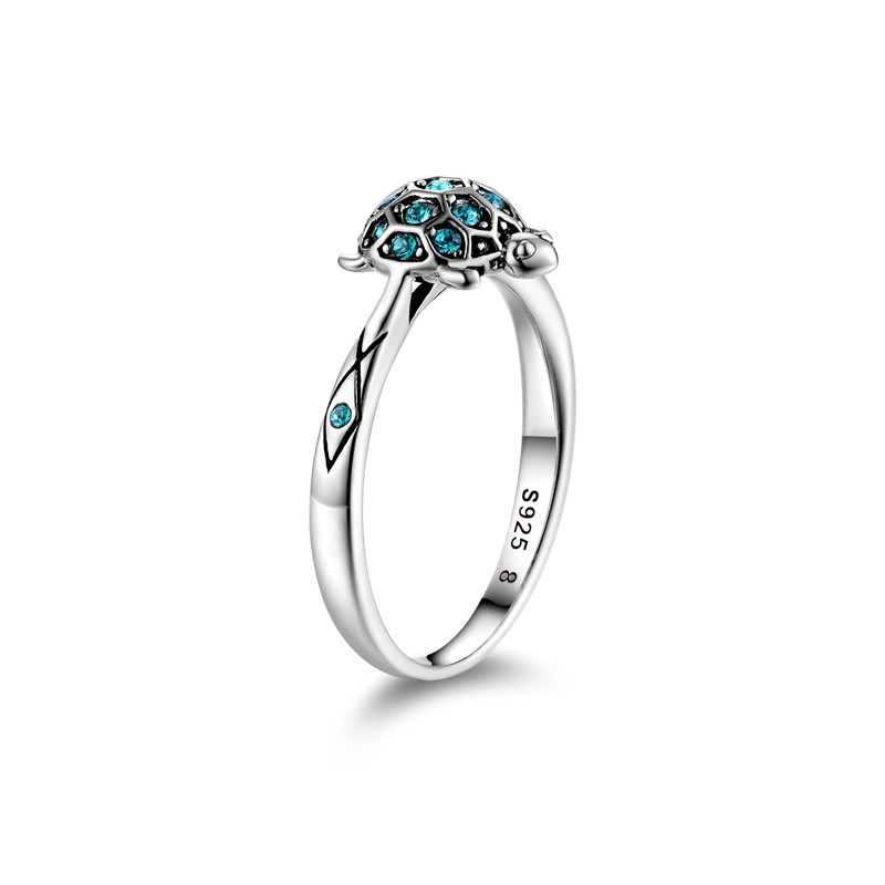 925 Silver Turtle Ring Cute Fashion Jewelry Turtle Ring For Women Young Girl Child Gifts Fit Wedding Engagement Ring S18101607
