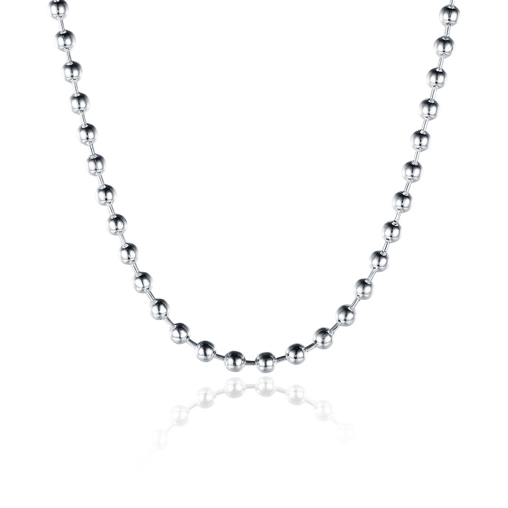 Fashion Jewelry Silver Chain 925 Necklace 3mm Smooth Bead Chain for Women Girl 16 18 20 22 24 inches
Fashion Jewelry Silver Chain 925 Necklace 3mm Smooth Bead Chain for Women Girl 16 18 20 22 24 inches