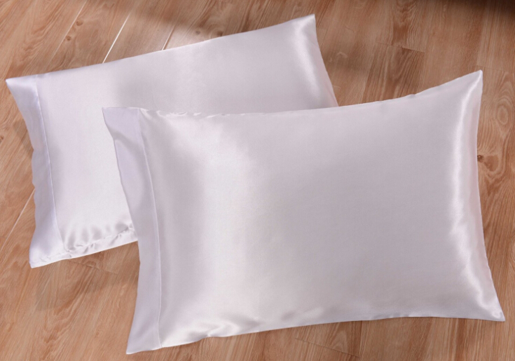 Imitated Silk Bed Sheets Solid Color Satin Bed Sheet Cover Bedspread Twin Full Queen Size Grey Black White