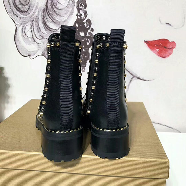 2019 new classic toe rivet design ladies' short boots fashion personality high quality ladies leather boots size 35-40