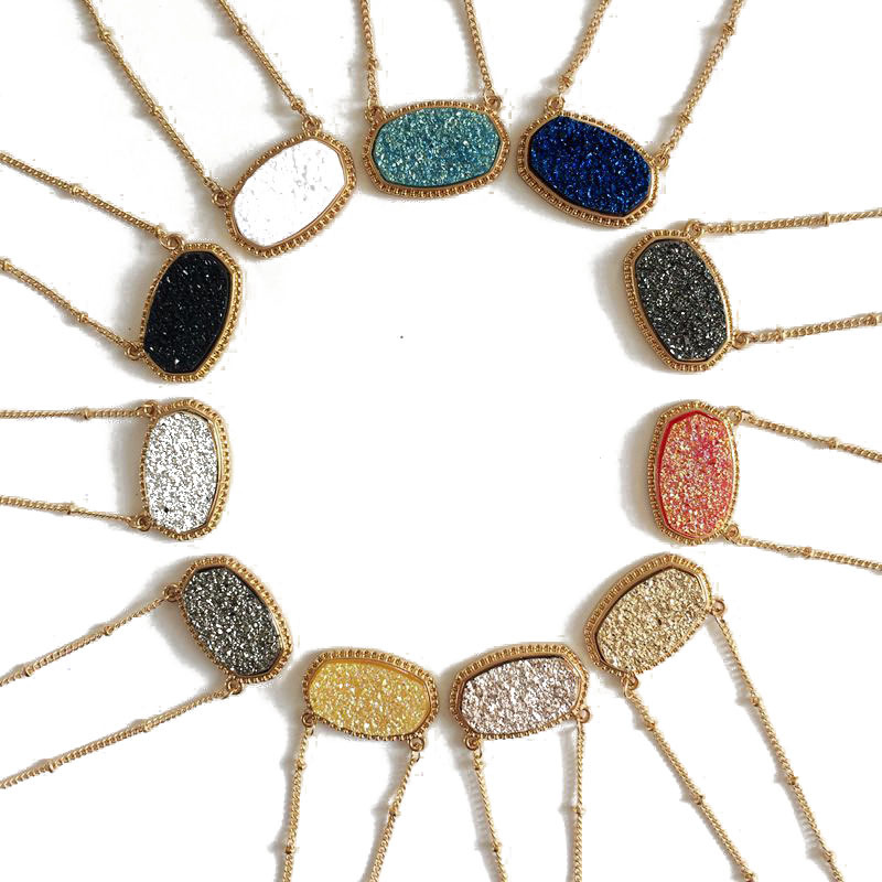 Fashion druzy drusy necklace earrings kendra silver gold plated faux natural stone scott necklaces earrings for women brand jewelry
Fashion druzy drusy necklace earrings kendra silver gold plated faux natural stone scott necklaces earrings for women brand jewelry