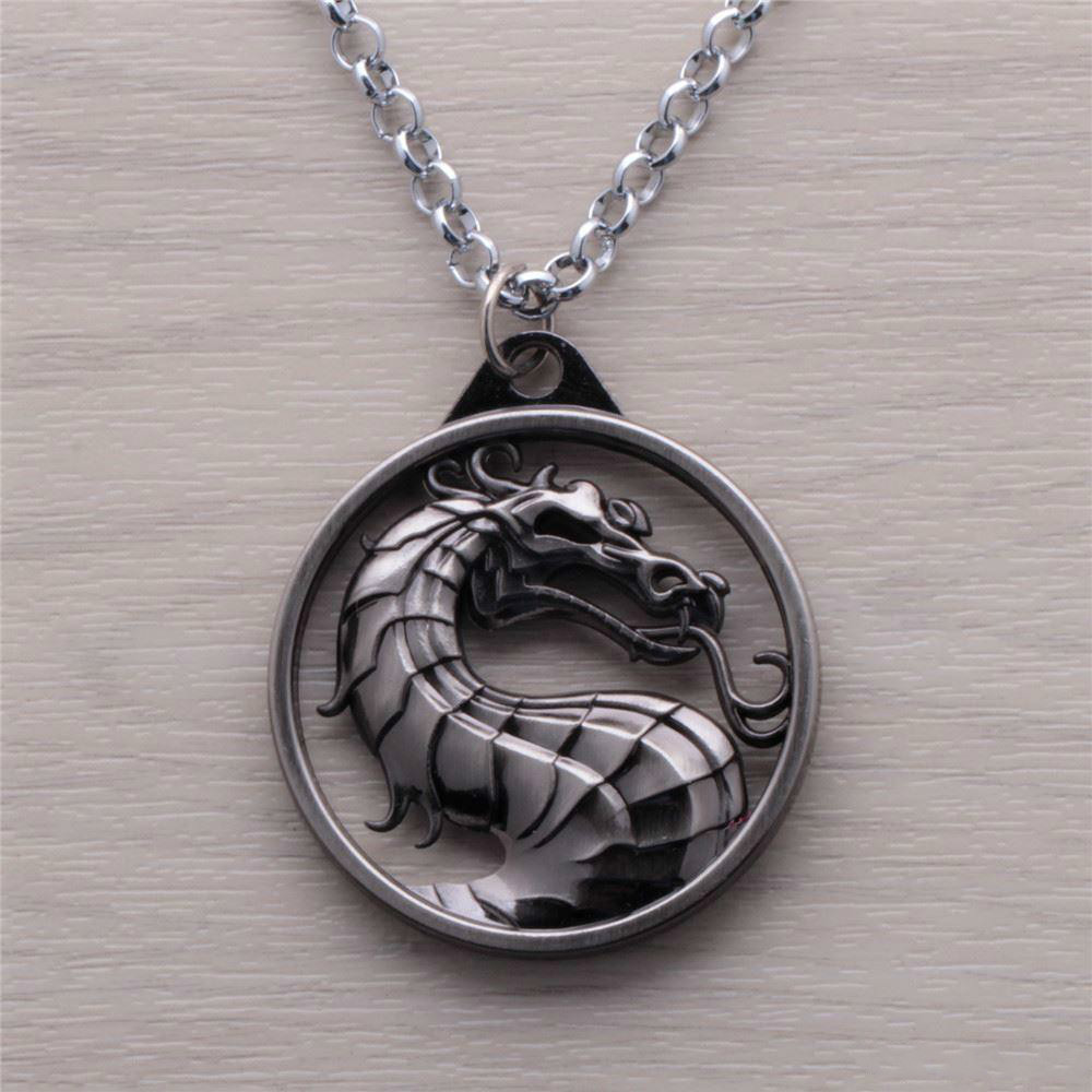 Low Price Fashion Dragon Jewelry Pendant Mortal Kombat Game Logo Pendant Necklace Bronze Silver Alloy Keychain Necklaces For Women
Low Price Fashion Dragon Jewelry Pendant Mortal Kombat Game Logo Pendant Necklace Bronze Silver Alloy Keychain Necklaces For Women