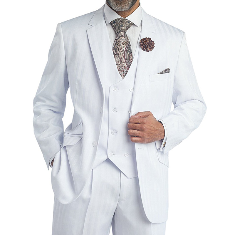 Three Piece White Wedding Groom Tuxedos Notched Lapel Classic Fit Formal Men Suits 2018 Custom Made Jacket Pant Vest, Same as image
Three Piece White Wedding Groom Tuxedos Notched Lapel Classic Fit Formal Men Suits 2018 Custom Made Jacket Pant Vest, Same as image