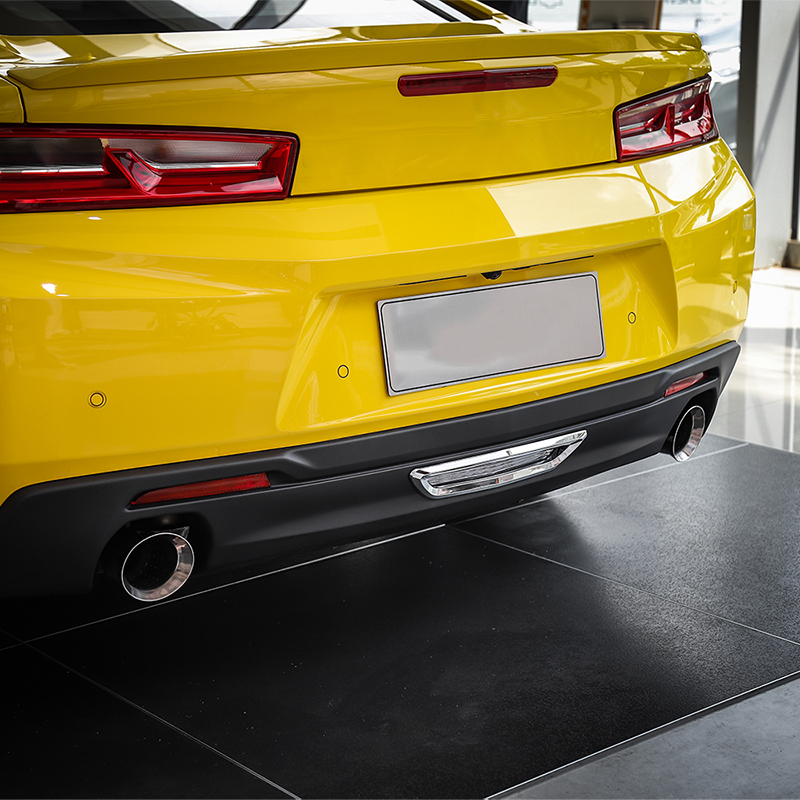 Car Tail Rear bumper Fog Lamp Light Decoration Cover Stickers ABS Exterior Accessories For Chevrolet Camaro 2017 Up Car Styling