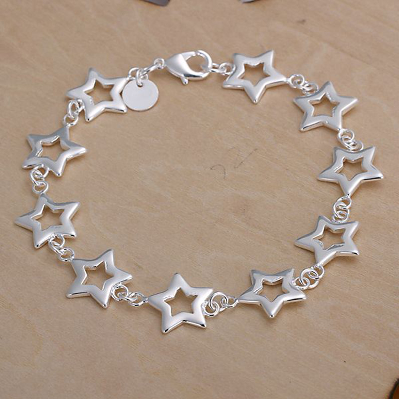 Fine 925 Sterling Silver Link Bracelet,XMAS New Style 925Silver stars For women Men Fashion Jewelry Italy Hot Trendy Percing XH183
Fine 925 Sterling Silver Link Bracelet,XMAS New Style 925Silver stars For women Men Fashion Jewelry Italy Hot Trendy Percing XH183