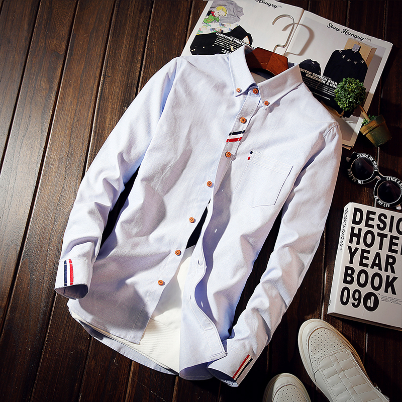 Korean Version Of the New Men's Casual Wear Shirt Hit Color Ribbon Stitching Iong Sleeved Shirt Business Casual, Gray
Korean Version Of the New Men's Casual Wear Shirt Hit Color Ribbon Stitching Iong Sleeved Shirt Business Casual, Gray
