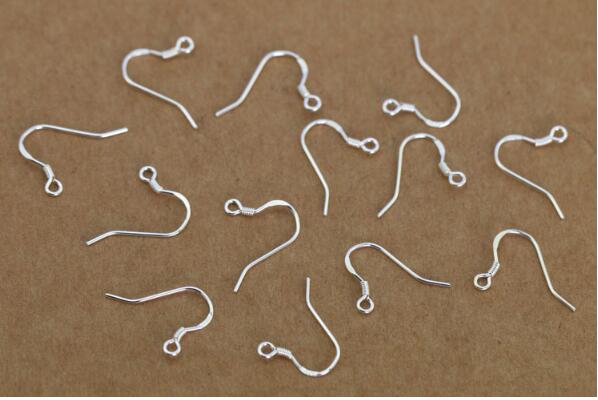 1000pcs/lot 925 LOGO 925 Silver Earring Findings Fishwire Hooks Ear Wire Hook French HOOKS Jewelry DIY 15mm fish Hook