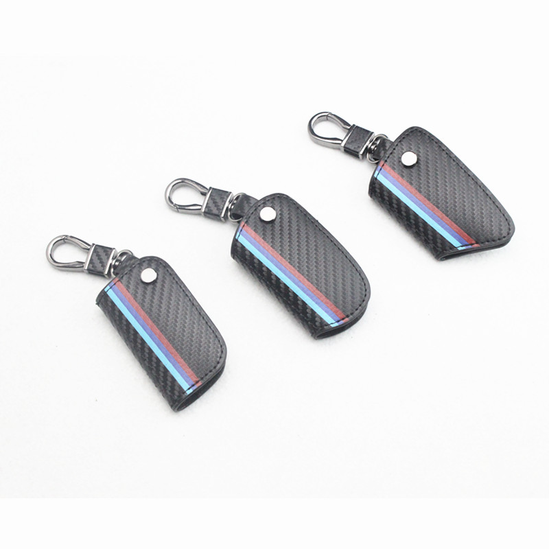 

1pc Genuine Leather Carbon Fiber car key bag for bmw E38 E39 E46 E53 E60 E61 E64 E70 E71 E85 E87 E90 E83 F01 F10 F20 F21 F30 F35