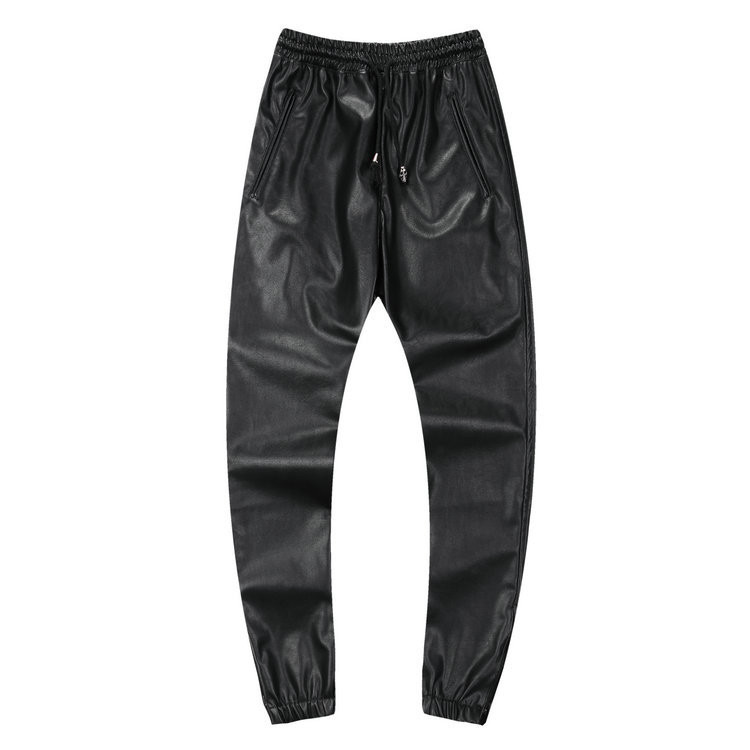 Autumn Winter Men Hiphop Dance Pants PU Leather Joggers Black Red Silver Mens Joggers Casual Sweatpants Hip Hop Sweat Pants Size 30-42