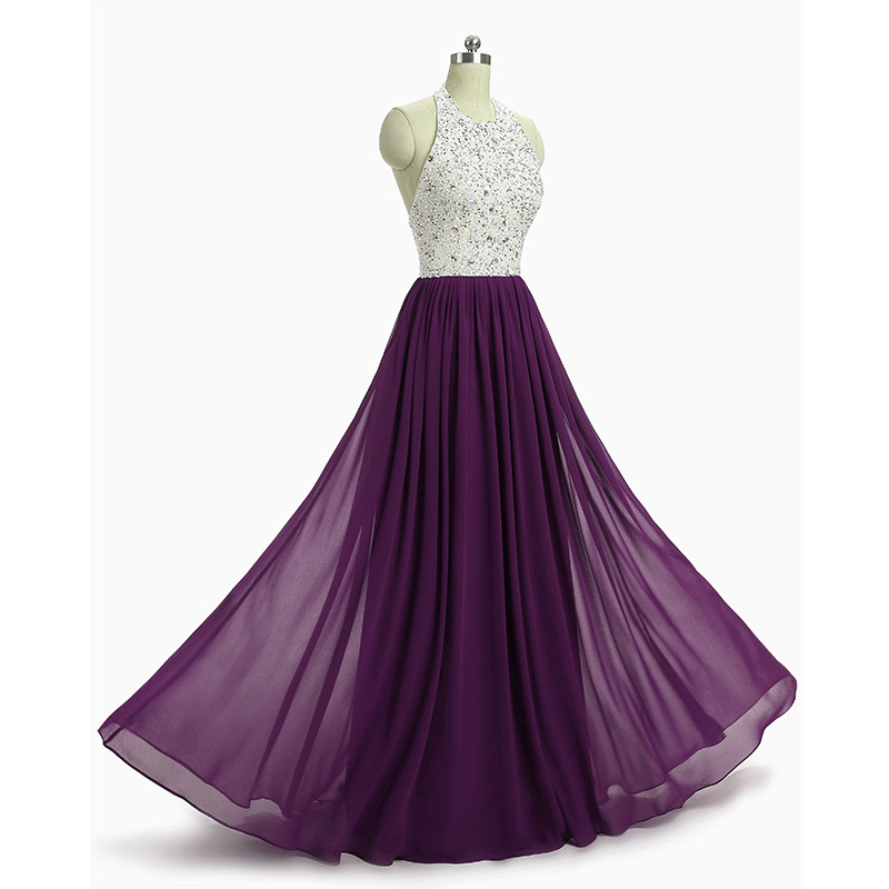 2018 New Cheap Red Chiffon Evening Dresses Beaded Crystals Sleeveless Formal Prom Party Celebrity Gowns QC1135