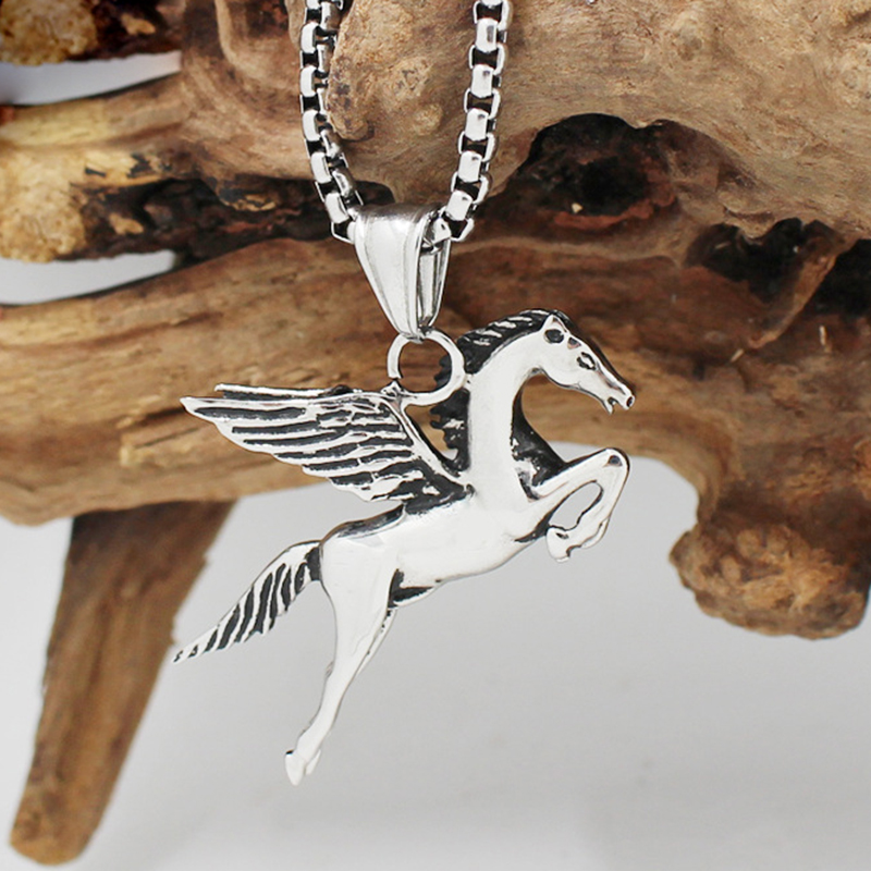 New Fashion Men's Pegasus Pendant Necklace Stainless Steel 18K Gold Plated Charm Pegasus Horse Pendants Jewelry
New Fashion Men's Pegasus Pendant Necklace Stainless Steel 18K Gold Plated Charm Pegasus Horse Pendants Jewelry