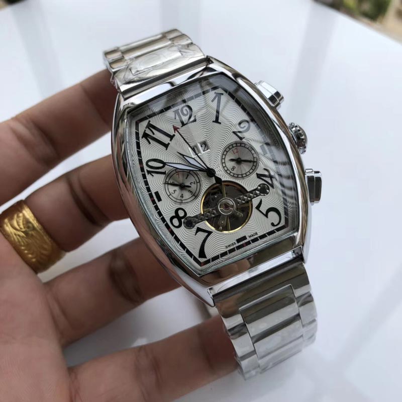 Fashion watch men watches Mechanical Automatic wristwatches Top Big Numerals Dial Calendar Display Full Stainless Steel band
Fashion watch men watches Mechanical Automatic wristwatches Top Big Numerals Dial Calendar Display Full Stainless Steel band