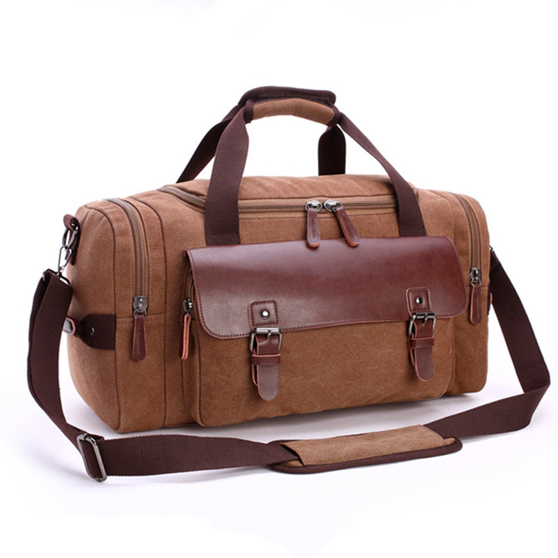 Men's outdoor vintage canvas travel bag durable Thick PU stitching duffel luggage Retro weekend bags woman shoulder messenger handbag, Chocolate
Men's outdoor vintage canvas travel bag durable Thick PU stitching duffel luggage Retro weekend bags woman shoulder messenger handbag, Chocolate
