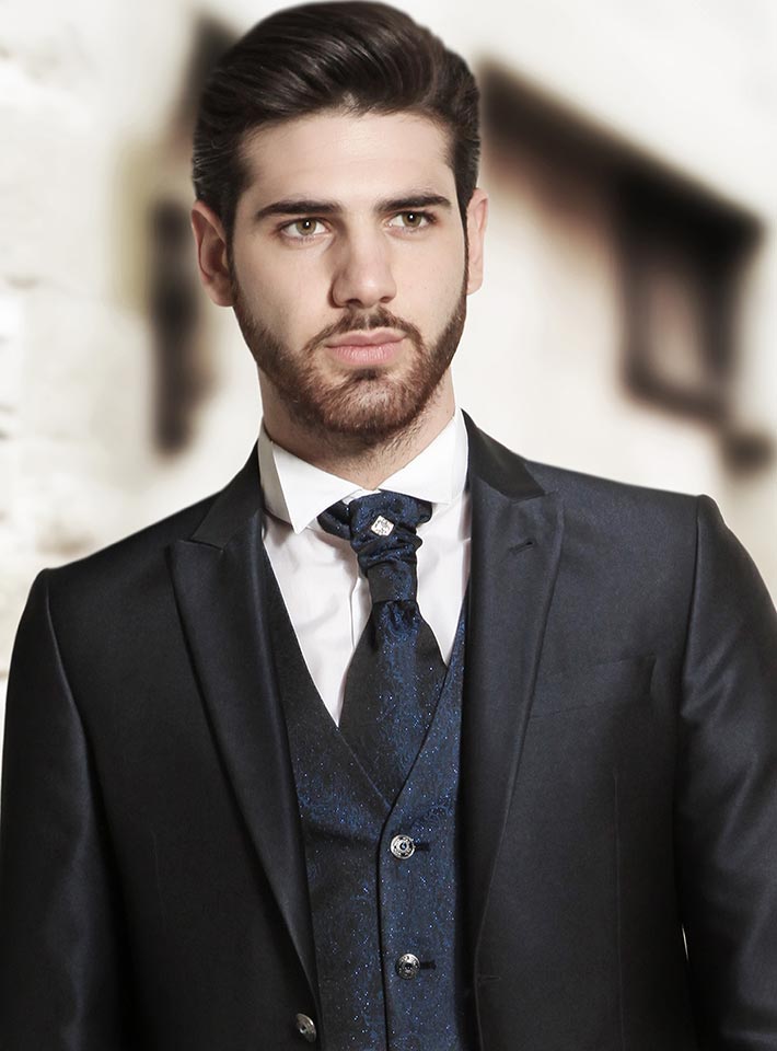 Top Quality Men Suits With Peaked Lapel Three Pieces Groom Wedding Tuxedos For Weddings Best Men Suits Custom Made(Jacket+Vest+Pants)