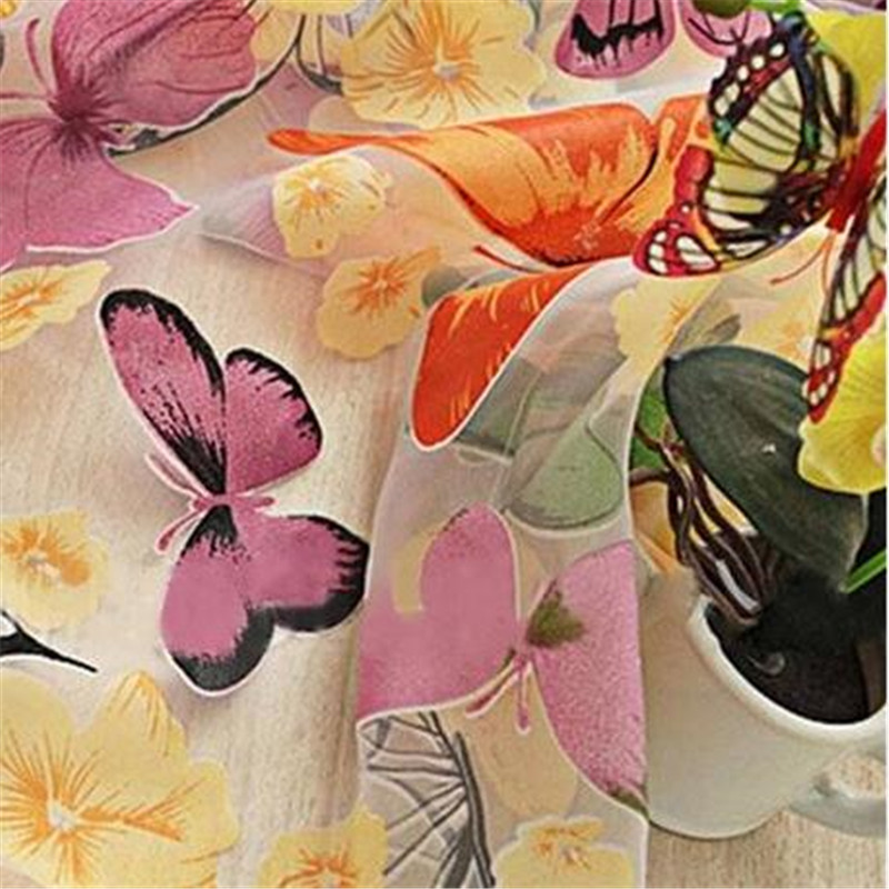 Wholesales !! Romantic Butterfly Transparent Curtains Tulle 1x2m for Casement And Door Sheer Curtains