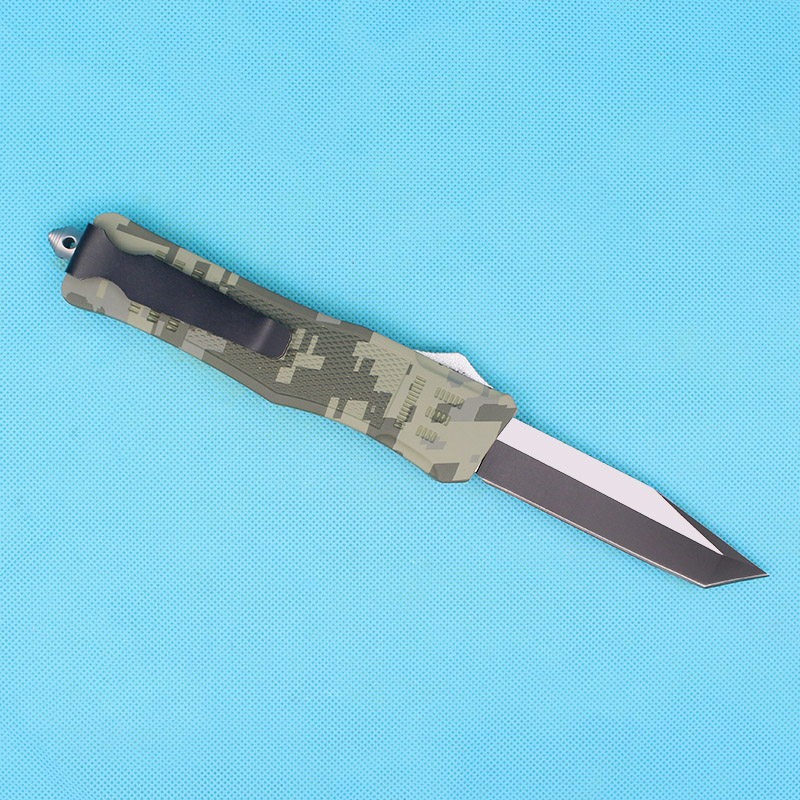 Promotion Green Camo 616 Large Size Auto Tactial Knife 440C Single Edge Tanto Fine Black Blade Outdoor Survival Tactical Gear
Promotion Green Camo 616 Large Size Auto Tactial Knife 440C Single Edge Tanto Fine Black Blade Outdoor Survival Tactical Gear