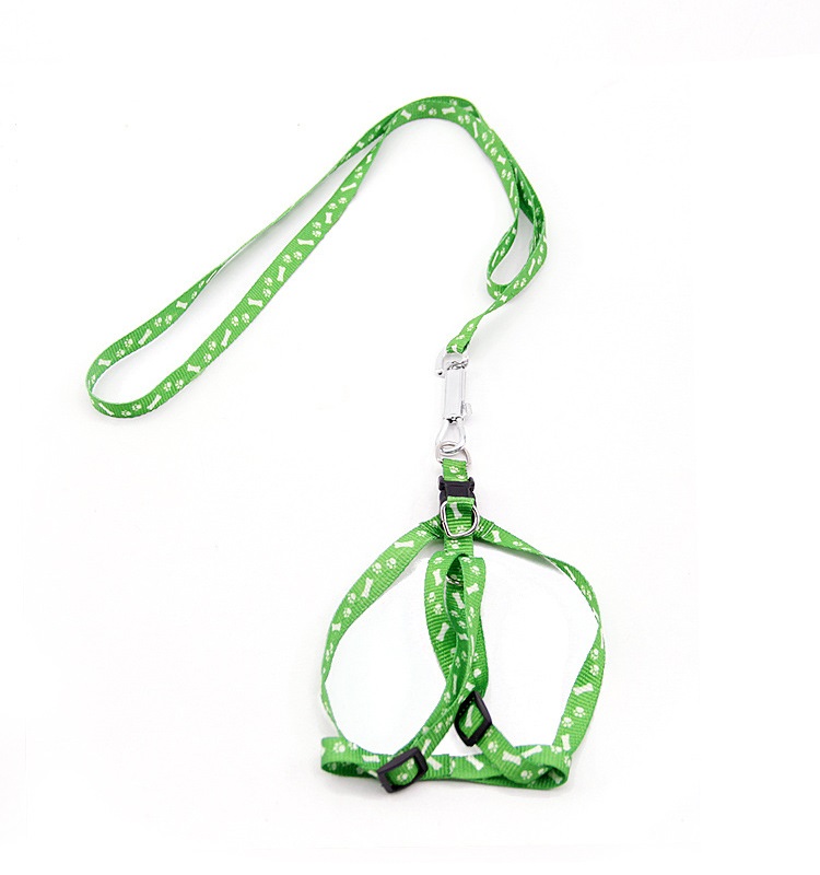 Printed Harness Leash Adjustable Dog Rope Puppy Cat Pet Supplies for Small Dogs 1*120cm wen6764