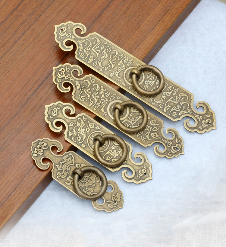 Chinese antique simple drawer knob furniture door handle hardware wardrobe cabinet shoe closet cone pull