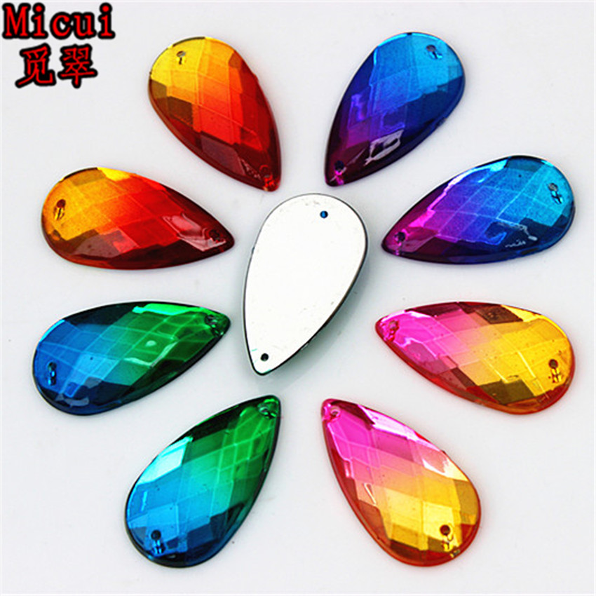 50pcs 16*30mm Double color Acrylic crystal Drop shape sew on rhinestone silver base flatback Beads with 2 holes Accessories ZZ97
50pcs 16*30mm Double color Acrylic crystal Drop shape sew on rhinestone silver base flatback Beads with 2 holes Accessories ZZ97