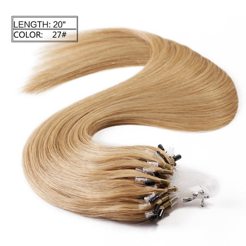 300gr lot micro ring loop human hair extensions indian straight 300strands 1 1b 4 8 27 613 blonde free dhl