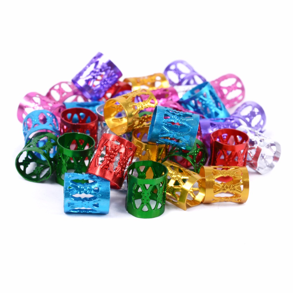 100PCS/Bag Colorful Hair Braiding Beads Hair Braid Tube Rings Cuff Styling Decoration Tools Hair Braiding Dreadlock Accessories, Black;brown
100PCS/Bag Colorful Hair Braiding Beads Hair Braid Tube Rings Cuff Styling Decoration Tools Hair Braiding Dreadlock Accessories, Black;brown