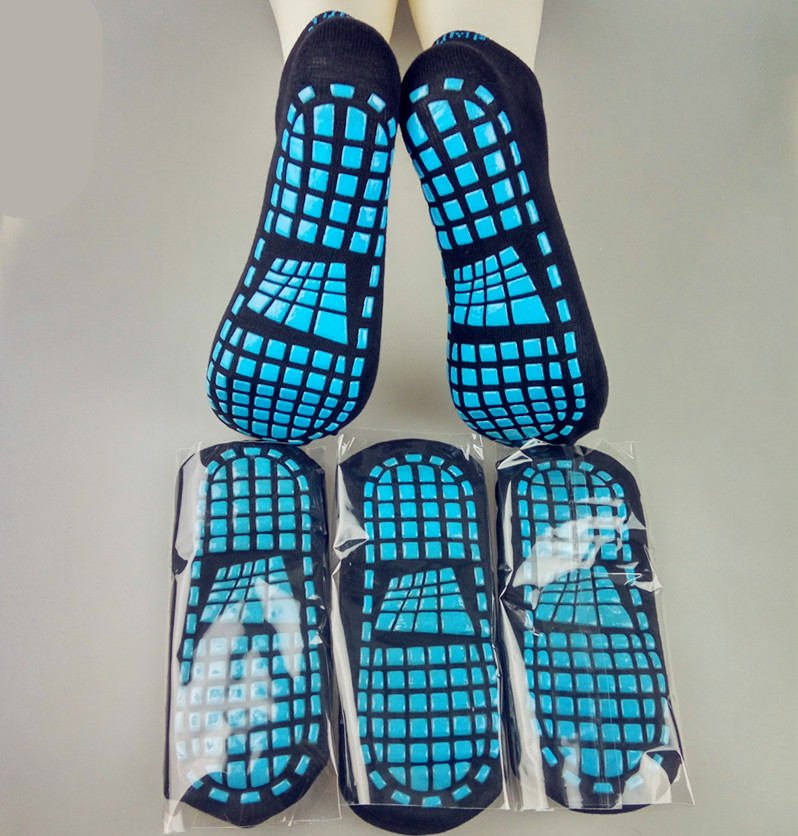 6 sizes fashion trampoline socks yoga pilates fitness gym floor room socks adult kids amusement athletic socks elastic jump sock