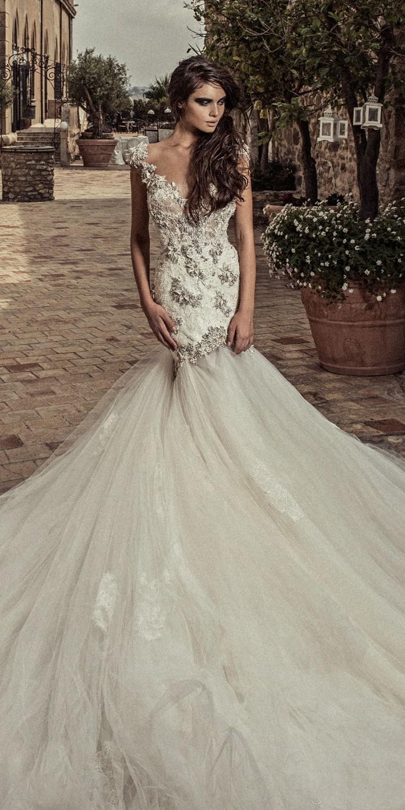 vintage mermaid wedding dresses cap sleeve scoop neck lace tulle sweep train bridal gowns custom size plus size wedding dress