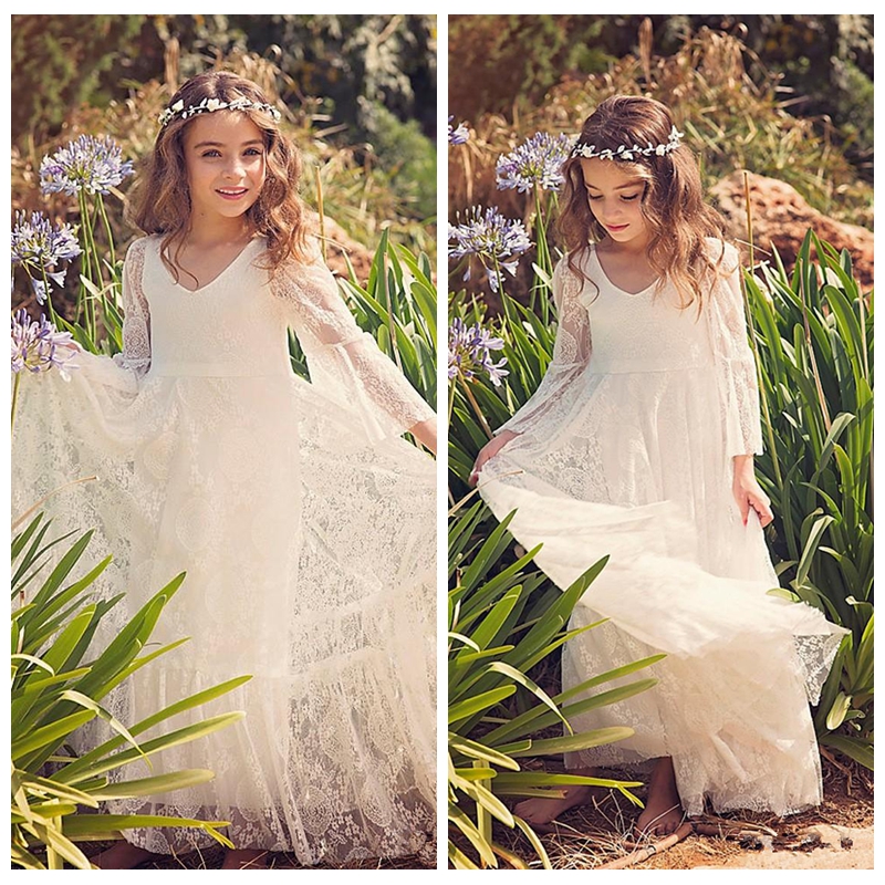 2021 Cheap Sale Custom Lace Flower Girl Dresses White Ivory Boho First Communion Dress For Little Girl V-Neck Formal Kids Birthday Wear, White;blue
2021 Cheap Sale Custom Lace Flower Girl Dresses White Ivory Boho First Communion Dress For Little Girl V-Neck Formal Kids Birthday Wear, White;blue