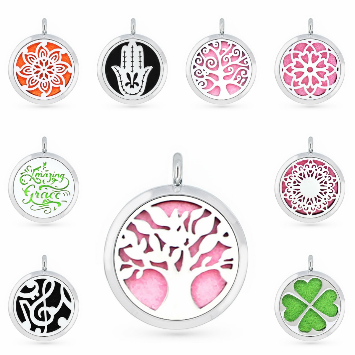 Tree of Life Flower Lucky Hand 30mm Magnet Essential Oil Aromatherapy Perfume Pendant Diffuser Locket Pendant Fit For Necklace Women Jewelry от DHgate WW